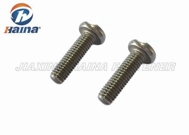 Διάμετρος 2mm 316 ανοξείδωτου βιδών μηχανών παν κεφάλι με το νήμα 6mm - 65mm
