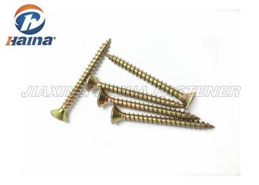 DIN7505 5X30mm Pozi Drive κίτρινος ψευδάργυρος βιδών Csk επικεφαλής μόνος τρυπώντας κάλυψε το μήκος 30MM