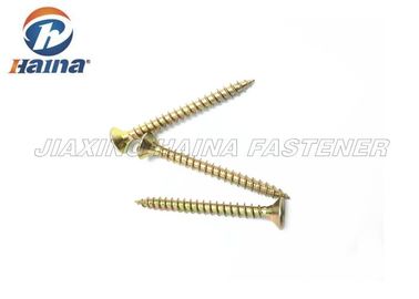 DIN7505 5X30mm Pozi Drive κίτρινος ψευδάργυρος βιδών Csk επικεφαλής μόνος τρυπώντας κάλυψε το μήκος 30MM