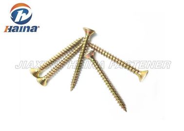 DIN7505 5X30mm Pozi Drive κίτρινος ψευδάργυρος βιδών Csk επικεφαλής μόνος τρυπώντας κάλυψε το μήκος 30MM