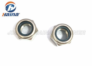 Ανοξείδωτο 304 316 νάυλον locknuts παρεμβολών δεκαεξαδικού παθητικότητας DIN985