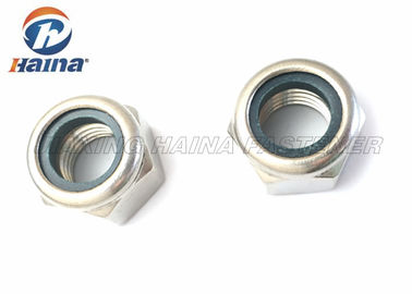 Ανοξείδωτο 304 316 νάυλον locknuts παρεμβολών δεκαεξαδικού παθητικότητας DIN985