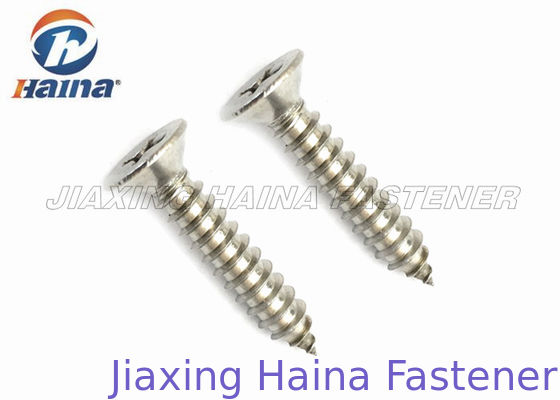 Τοποθετημένες DIN7997 Contersunk A2 A4 μόνες τρυπώντας βίδες μετάλλων ανοξείδωτου σταυρός για το χάλυβα