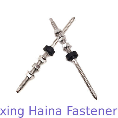 Ηλιακό μπουλόνι κρεμαστρών γάντζων SS304 SS316 με το καρύδι φλαντζών δεκαεξαδικού και το πλυντήριο EPDM