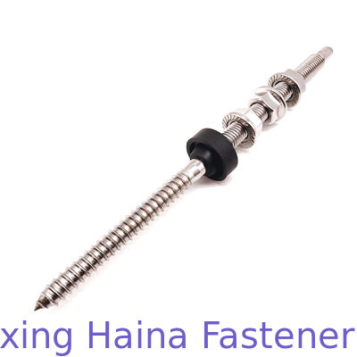 Μπουλόνια κρεμαστρών SS304 M10 200mm 250mm με 3 καρύδια φλαντζών